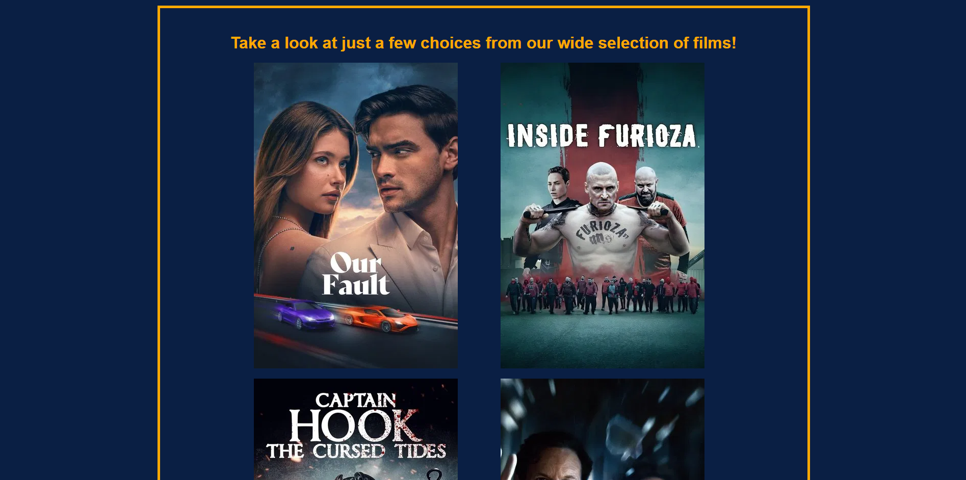 Screenshot of Blockbuster Faux Website